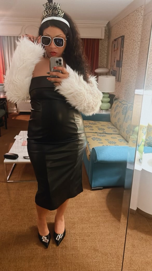 Powder Shaggy Faux Fur Bolero