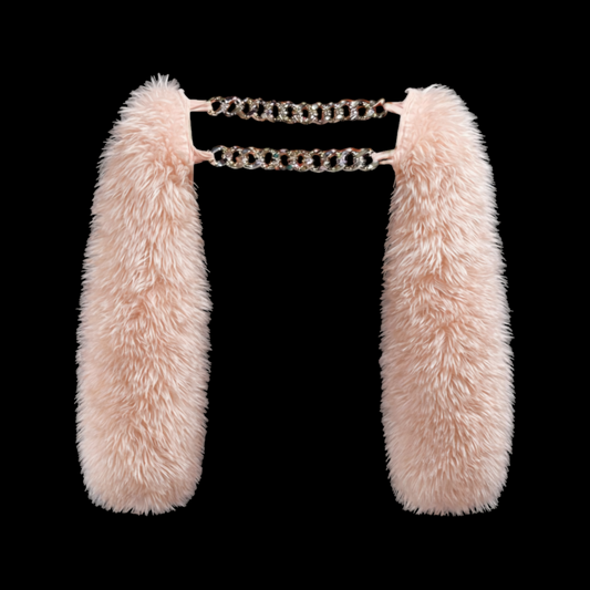 Baby Pink Shaggy Faux Fur Bolero