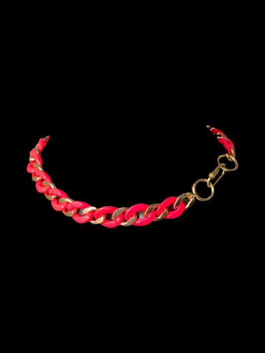 Collier ras du cou en plastique Luxe Link