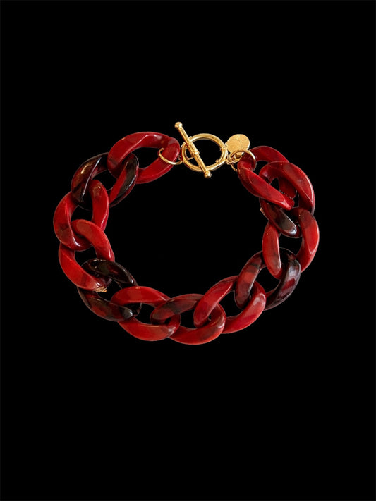 Red Plastic Tortoise Bracelet