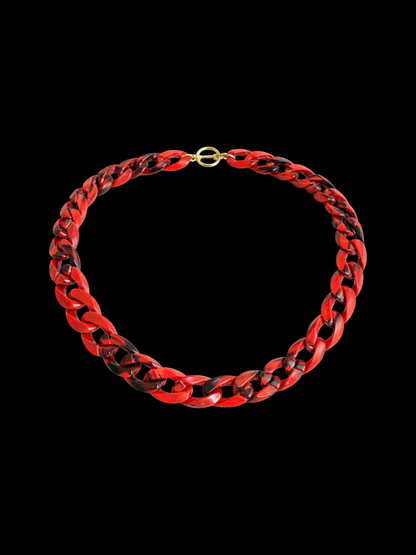 Red Plastic Tortoise Choker
