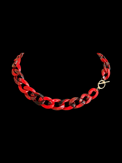 Red Plastic Tortoise Choker