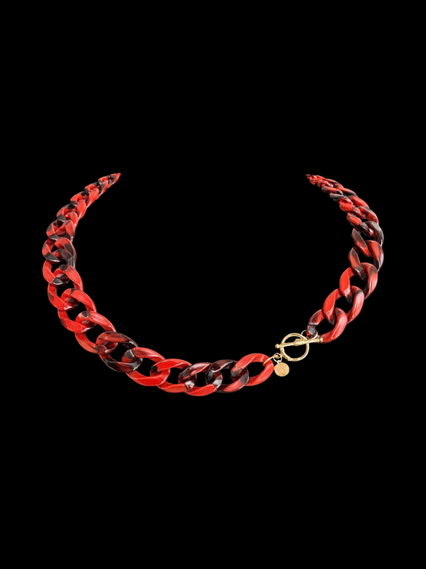 Red Plastic Tortoise Choker