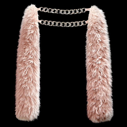 Baby Pink Shaggy Faux Fur Bolero